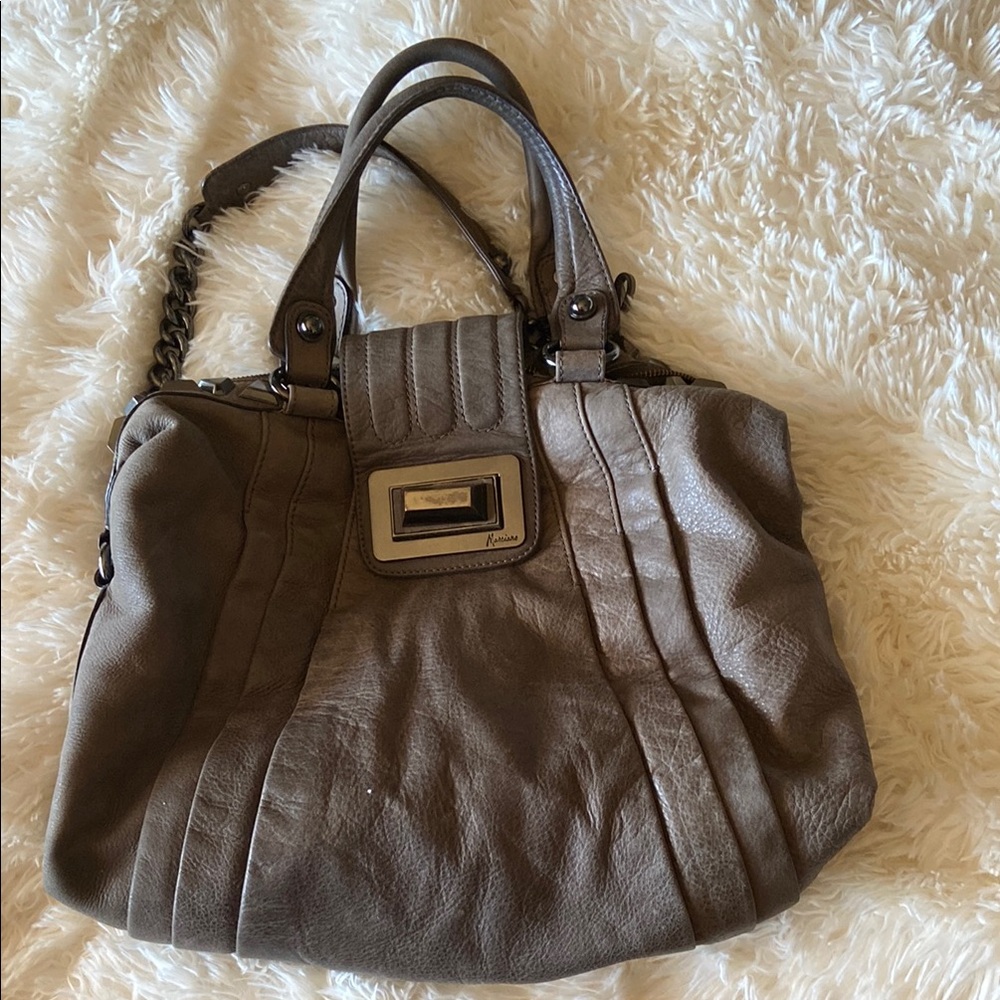 Guess By Marciano Hobo Elegant Brown Leather Tote Bag